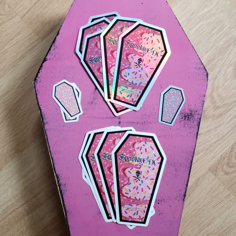 Spooky Donutz Coffin Sticker